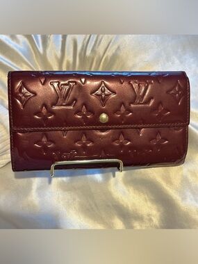 Louis Vuitton Metallic Bordeaux Vernis Monogram Wallet